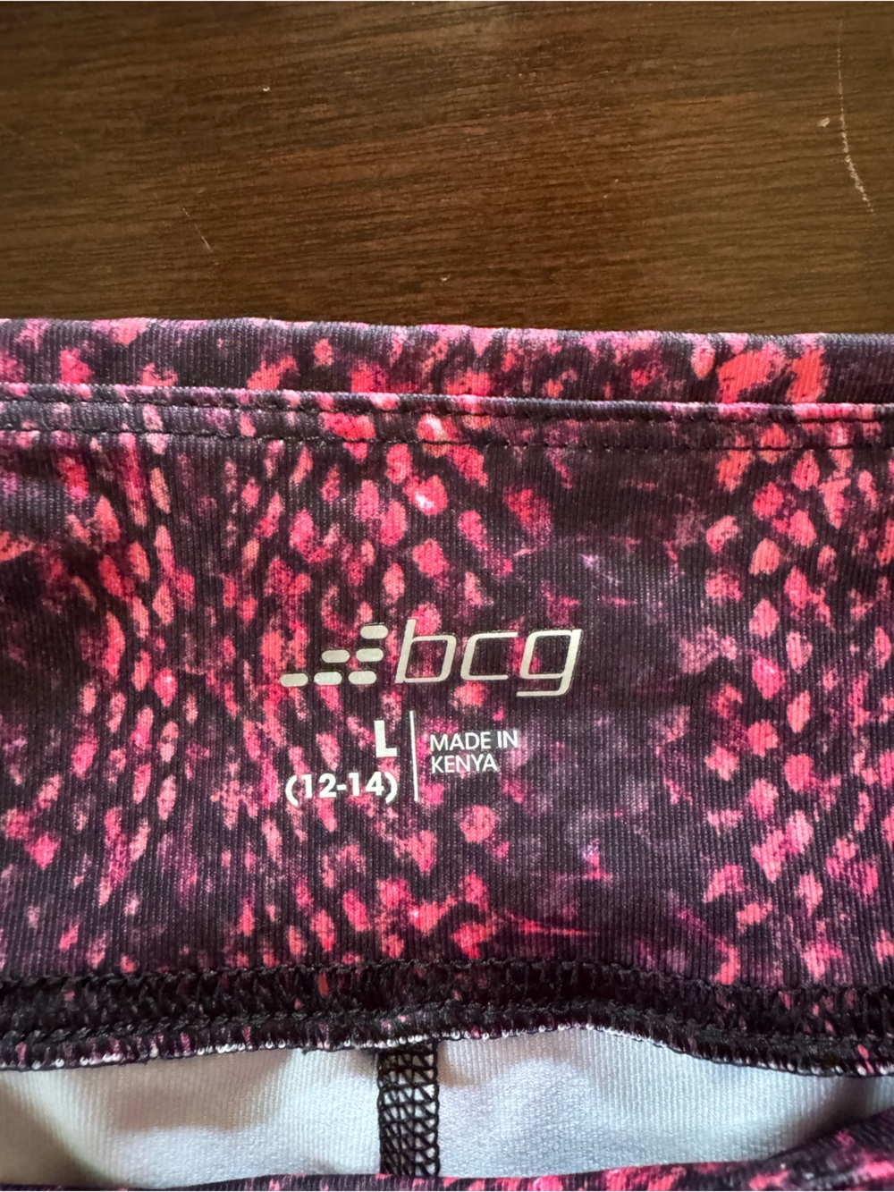 bcg Black & Pink Speckle High-Rise Bike Shorts - Picture 3 of 6